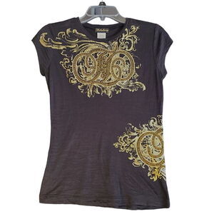 Fabulosity Womens T-Shirt Multicolor Size Small Cotton Blend Pullover Graphic